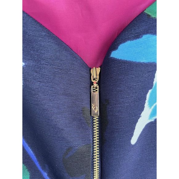 Eliza J Faille belted fit & flare dress - size 8 - multicolored - Picture 7 of 10